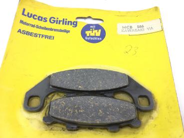 Kawasaki VA Lucas Girling MCB 586 Bremsbeläge Brake Neu GPX400 87