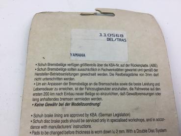 ICER 110568 DEL/TRAS Yamaha Bremsbeläge Bremsklötze Brake