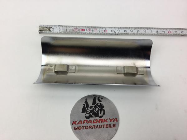 Yamaha Honda Suzuki Kawasaki Auspuff Hitzeschutzblech Hitzeschutz Chrom 15cm