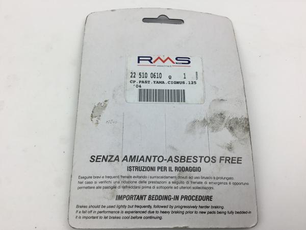 SENZA AMIANTO RMS 225100610 CP.PAST.YAMA.CIGNUS.125 Bremsbeläge Bremsklötze Brake